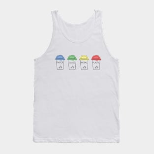 Recycle - Paper Glass Metal Plastic Tank Top